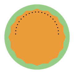 Isolated empty label on a white background, vector illustration