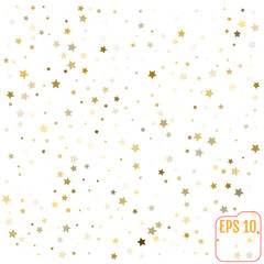 Vector pattern with gold stars