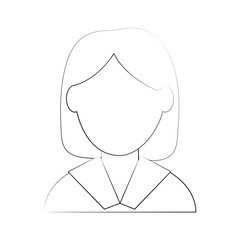 woman avatar icon image vector illustration design  fine sketch line