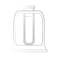 test tube sample healthcare icon image vector illustration design  fine sketch line