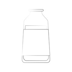 cosmetic bottle tinted glass icon image vector illustration design  fine sketch line