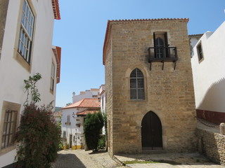 Fototapeta na wymiar Portugal - Obidos - Ancienne synagogue médiévale dans la vieille ville