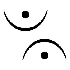 Isolated musical note silhouette on a white background, vector illustration