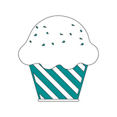 muffin pastry icon image vector illustration design