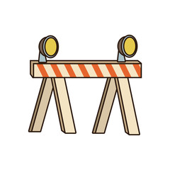 Construction barrier tool icon vector illustration graphic  design 