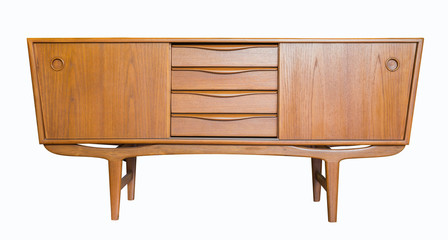 retro Television cabinet isolate on white background