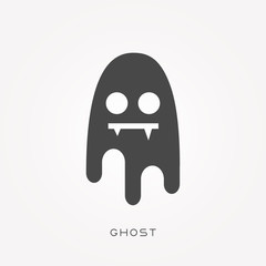 Silhouette icon ghost