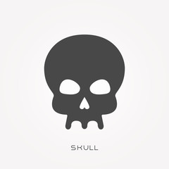Silhouette icon skull