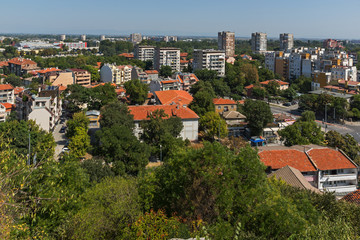 Fototapeta na wymiar Amazing Panorama to City of Plovdiv from nebet tepe hill, Bulgaria