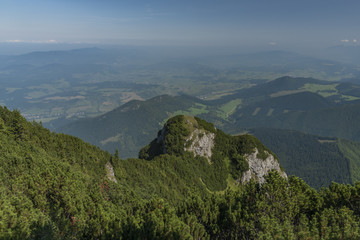 Fototapeta na wymiar Velky Choc hill in north Slovakia in summer