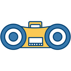 Old radio stereo icon vector illustration graphic design