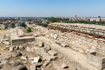 Amazing Panorama to City of Plovdiv from nebet tepe hill, Bulgaria