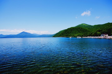 lake shikotsu in summer