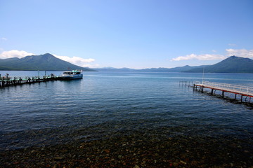lake shikotsu in summer