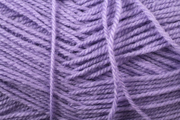 A super close up image of amethyst yarn