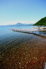 lake shikotsu in summer