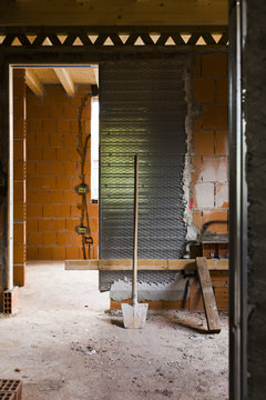 Detail of rooms in building under construction