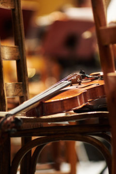 Violin on chair