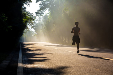 Man running in the morning