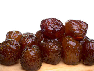 Closeup Sweet dried Chinese Jujube..