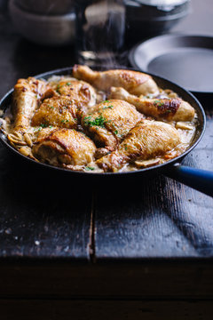 Coq au riesling.