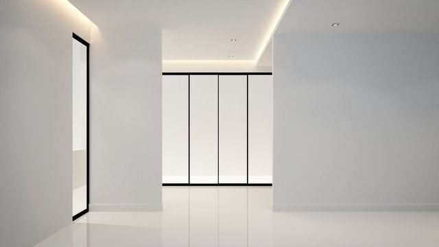 empty room in  hotel  or apartment for artwork - Interior design - 3D Rendering