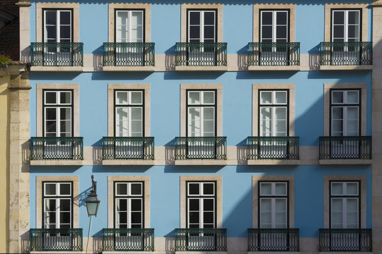 Traditional and residential building in Lisbon downtown