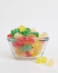 Multi Color Dish of Gummy Bear Candy