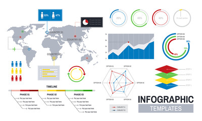 Vector of infographic templates design