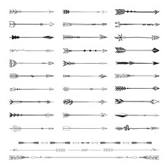 Set collection of arrows icons vector illustration on white background