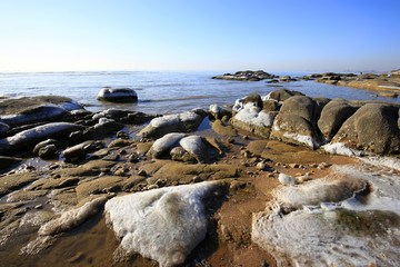 Winter seaside scenery