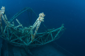 Radar mast on the artifical reef Vandenberg