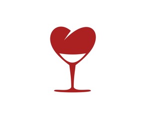 Wine glass logo