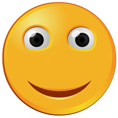 Vector of smiling with eyes open emoji 