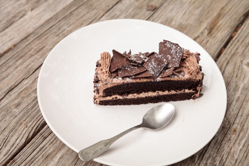 Moist devils food chocolate cake called Parisian cake