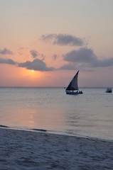 Seascape island Benguerra. Mozambique