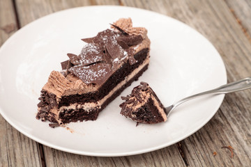 Moist devils food chocolate cake called Parisian cake