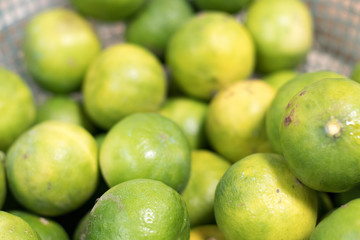 The green limes on the market.