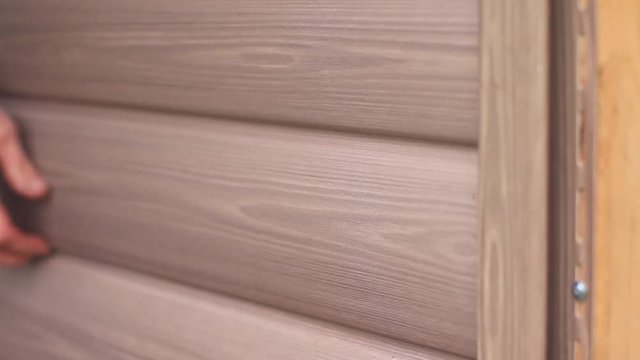 the fastening of the siding