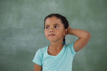 Thoughtful young girl