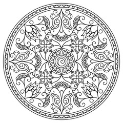 mandala in floral style