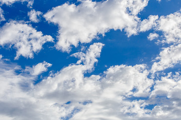 Blue sky background with cloud close up