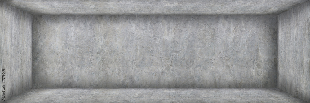 Poster horizonal empty cement and concrete room with shadow for background and design