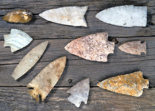Real American Indian Arrowheads.