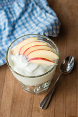 yoghurt, granola and fruit