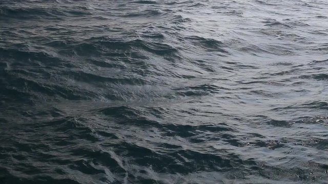 Relaxing shot of gentle ocean waves whit the reflection of the sun / Gentle ocean waves