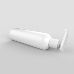 Blank Cosmetic Bottle Dispenser For Hand Wash, Cream, Body Lotion, Liquid Gel, Shampoo, Bath Foam. Mock Template on Isolated White Background. 3D Illustration
