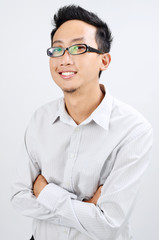 Portrait of Asian office boy