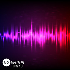 Fototapeta premium Color Music equalizer design. Vector Illustration