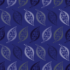 Seamless elegant leaves pattern